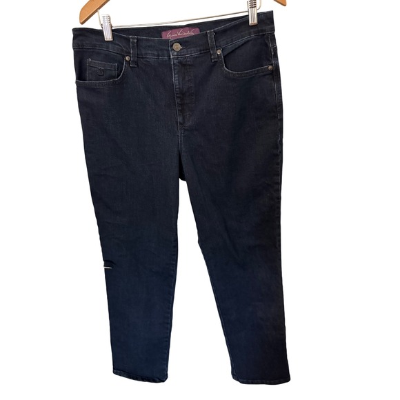 Gloria Vanderbilt Amanda Jeans Size 12 Dark Wash Tapered‎ Classic Fit Mid Rise - Picture 1 of 5